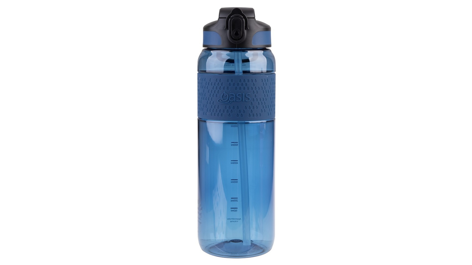 Oasis 1 Litre Tritan Sports Bottle with Sipper and Straw - Blue Ocean