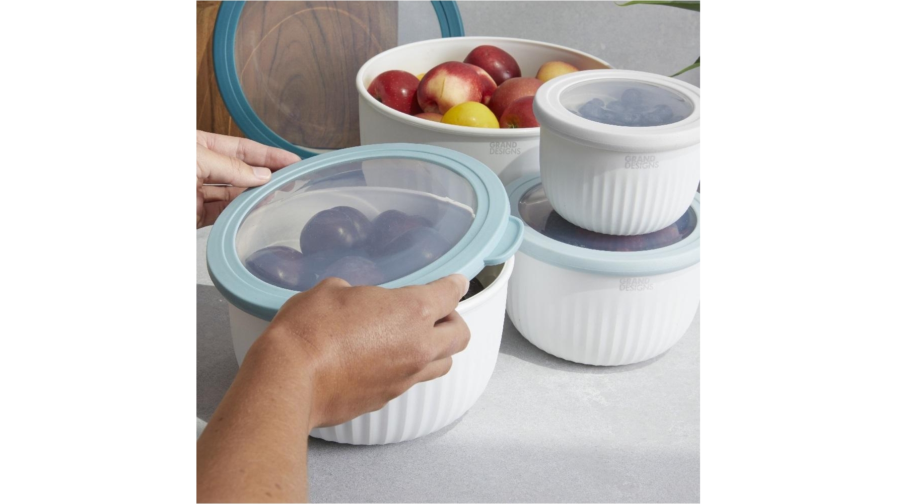 Grand Designs Stack & Store Kitchen Bowls BPA Free Set of 4 Harvey