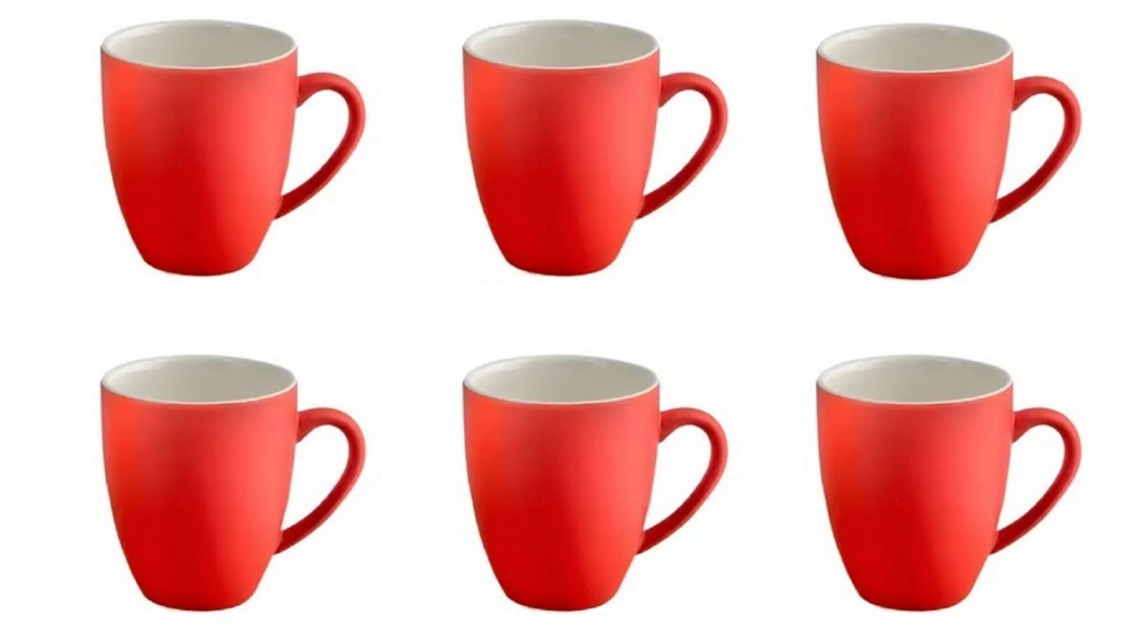 Bevande Set 6 400ml Coffee Mug - Rosso Red