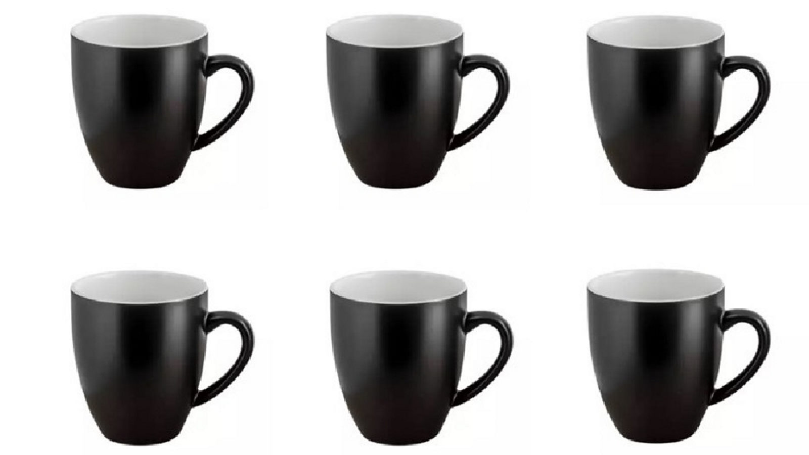 Bevande Set 6 400ml Coffee Mug - Raven Black