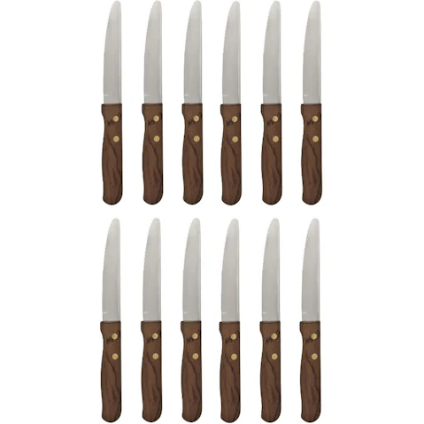 Trenton Athena Jumbo Steak Knife with Riveted Handle - Set of 12