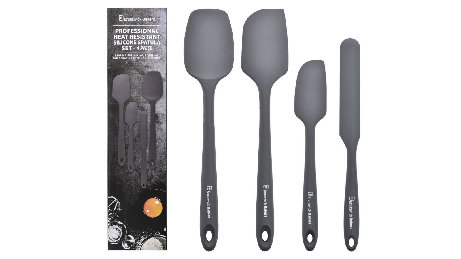 Brunswick Bakers Set of 4 Spatula - Grey