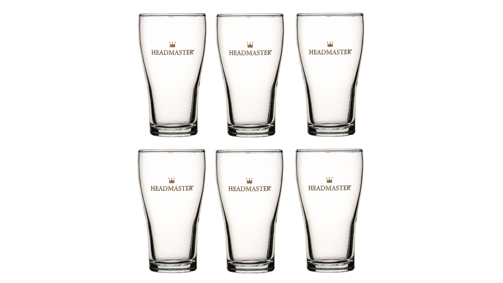 Headmaster Set of 48 Crown Beer Conical Glass 285ml Harvey Norman