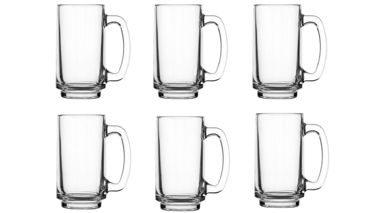 Crown 355ml Playboy Glass Beer Mug Set - 6 Piece