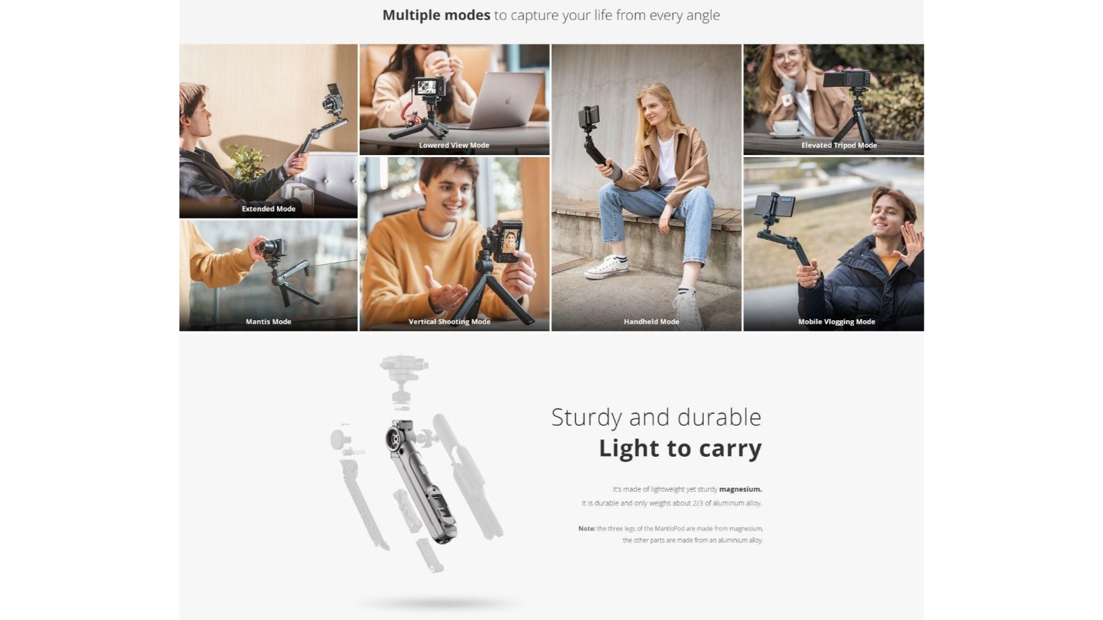 Pgytech MantisPod Vlogging Tripod Harvey Norman