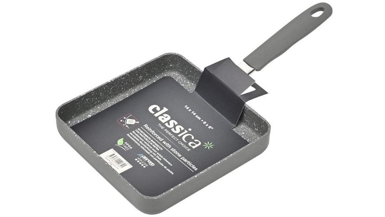 Classica Diamond Stone 14cm Non Stick Mini Milk Pan - Grey