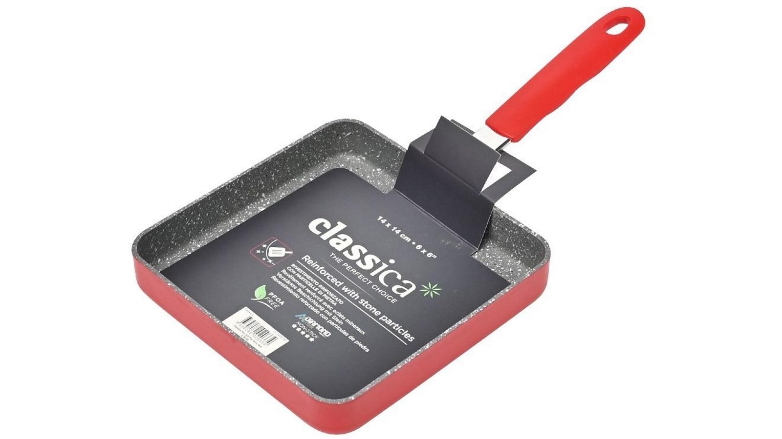 Classica Diamond Stone 14cm Non Stick Mini Milk Pan - Red