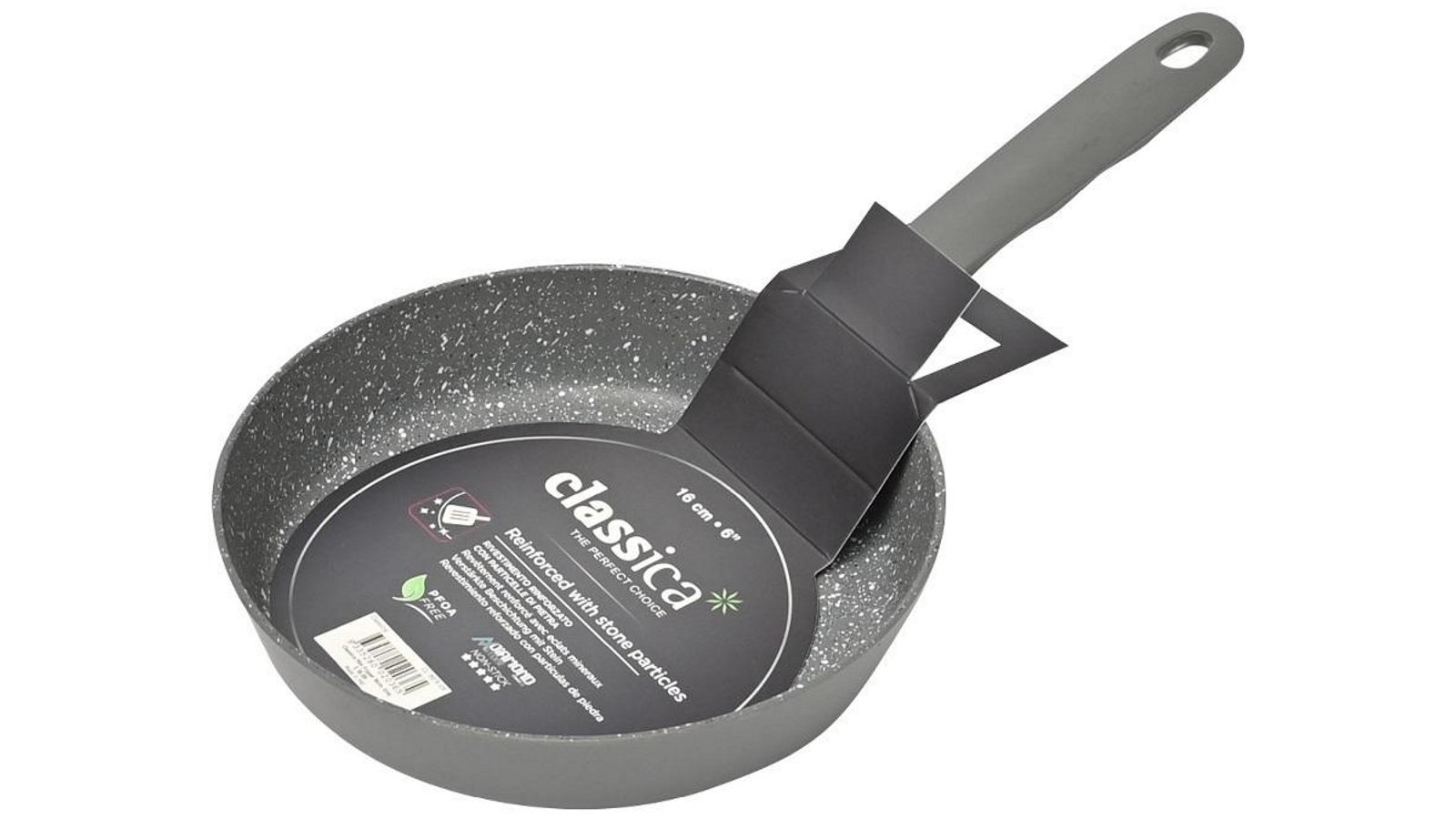 Classica Diamond Stone 16cm Non Stick Mini Grill Fry - Grey