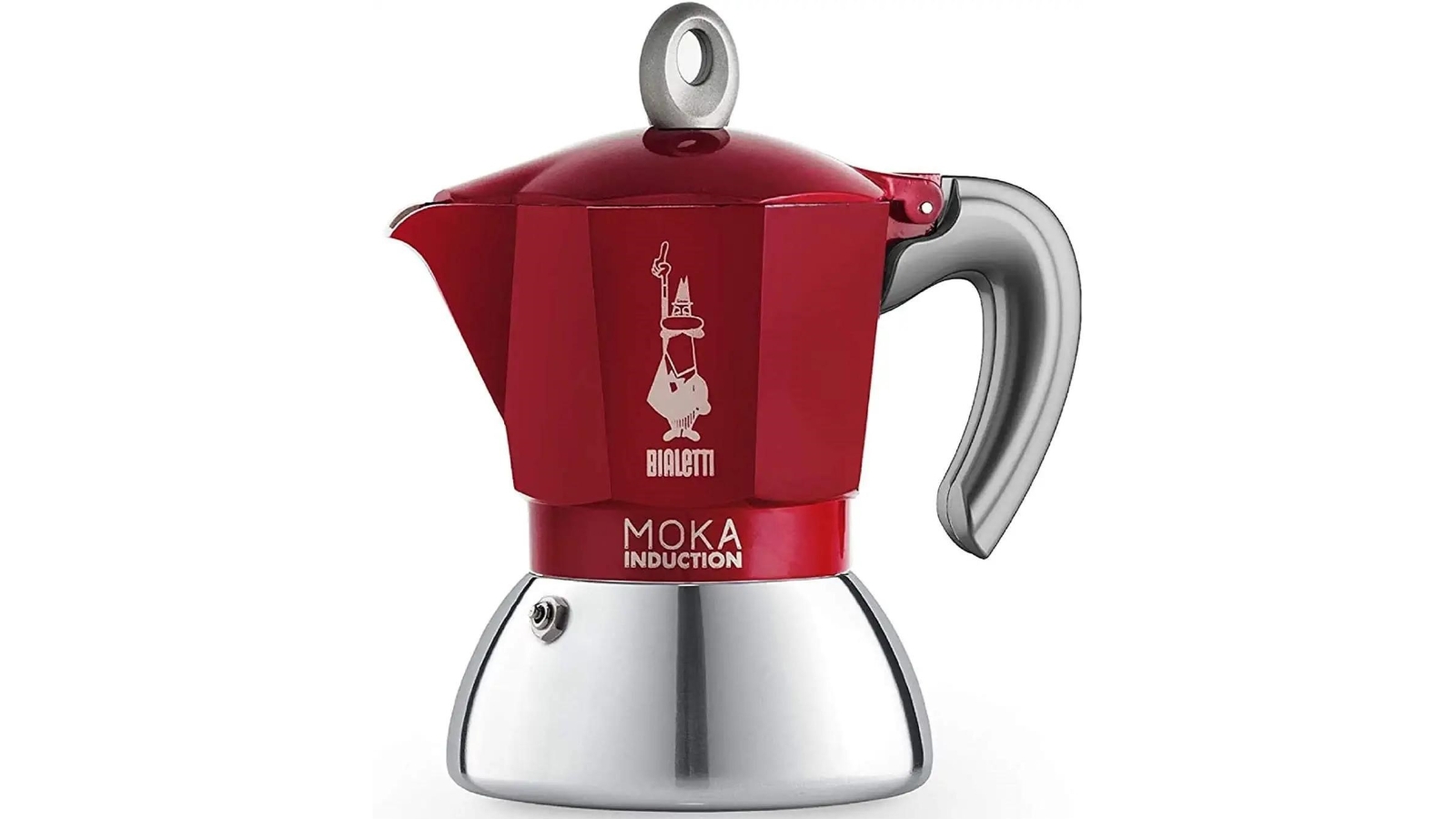 Bialetti Moka 6 Cup Induction Red Espresso Maker