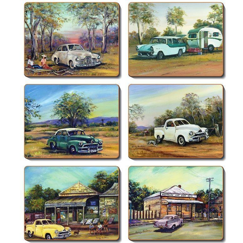 Cinnamon Set of 6 Cork Backed Coasters - Old Holdens