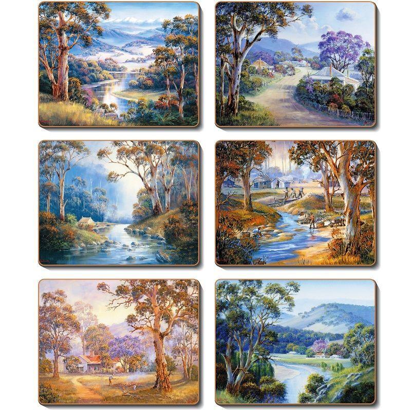 Cinnamon Set of 6 Cork Backed Coasters - Bradley's Streams
