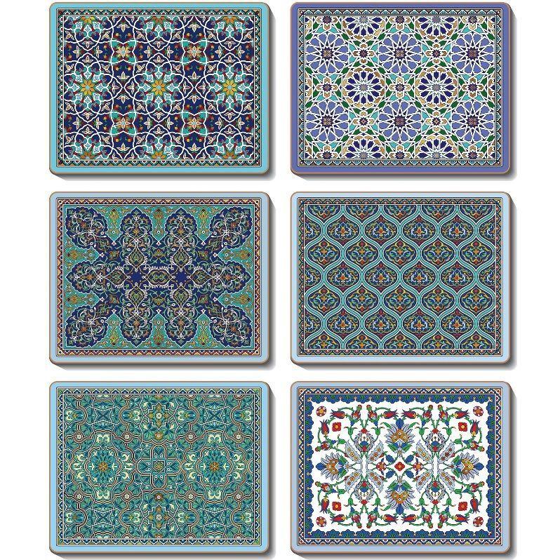 Cinnamon Set of 6 Cork Backed Coasters - Dubai
