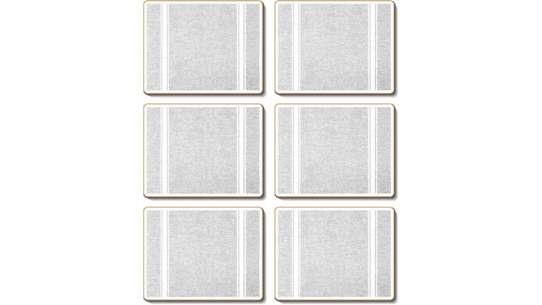 Cinnamon Set of 6 Hamptons Cork Backed Placemats