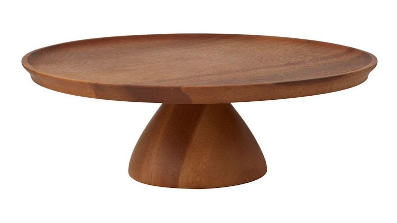 Davis and Waddell Acacia Wood Footed Cake Stand