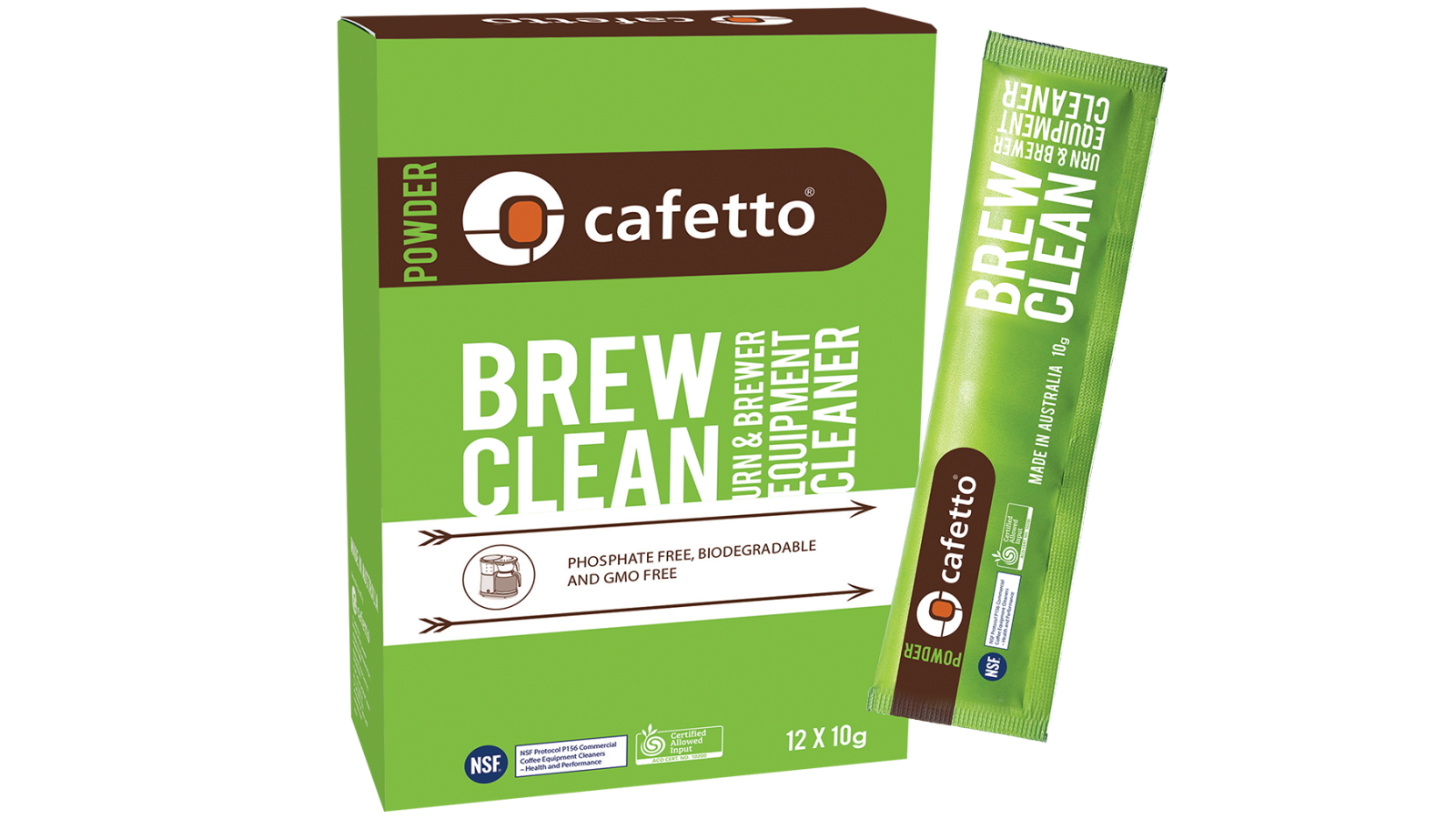 Cafetto Brew Clean Powder 10g - 12 Pack