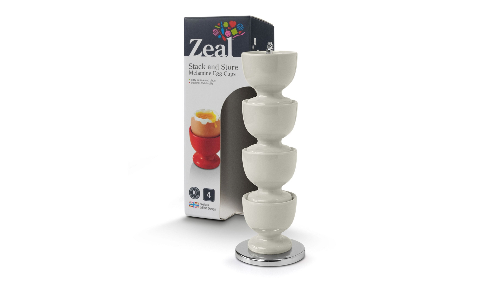 Zeal Assorted Colour Stack and Store Egg Cup - Set of 4