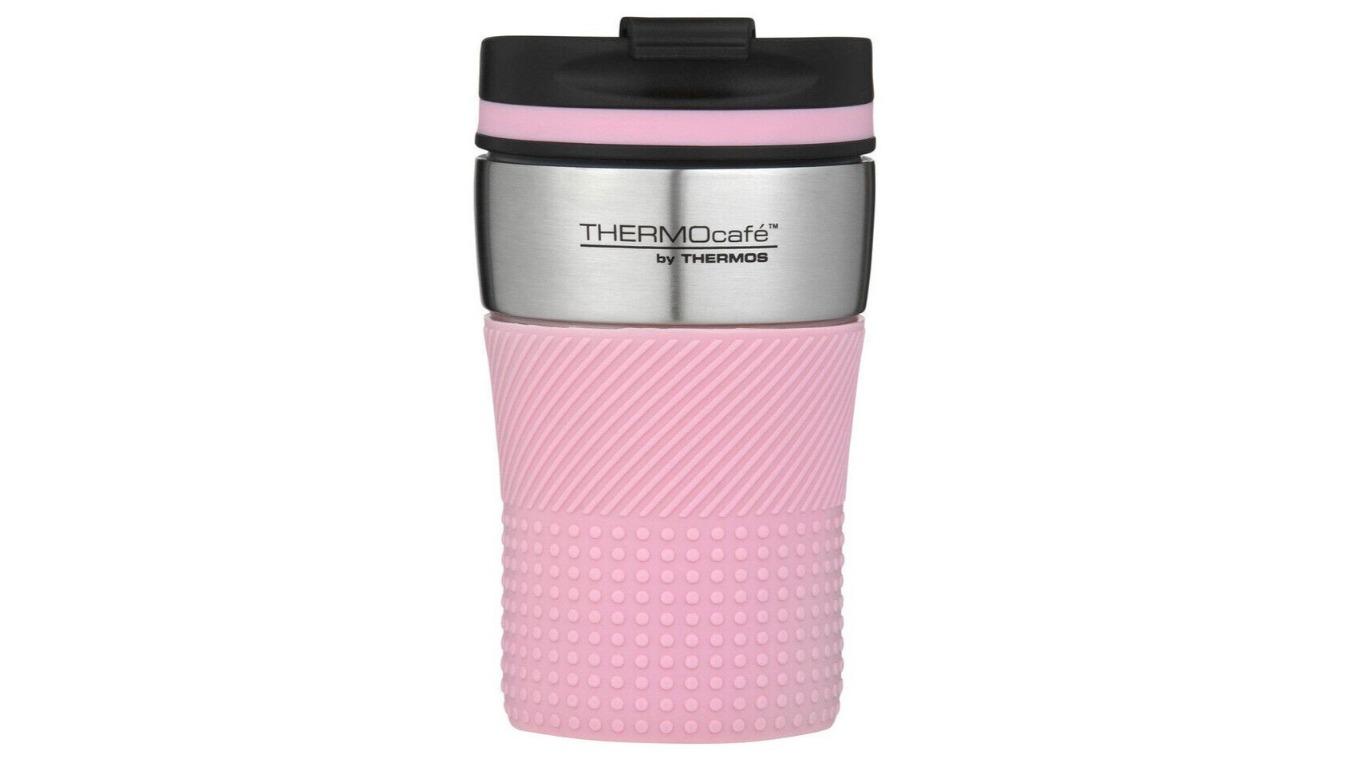 Thermos Thermocafe 200ml Stainless Steel Vacuum Insulated Coffee Cup - Pink
