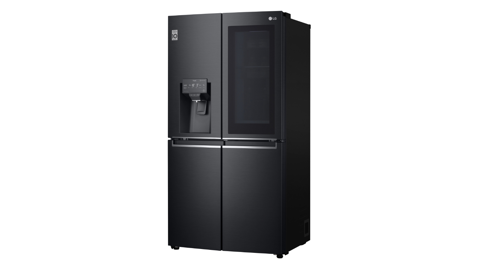 LG 637L French Door Fridge InstaView with Ice and Water Dispenser Black Matte Harvey Norman