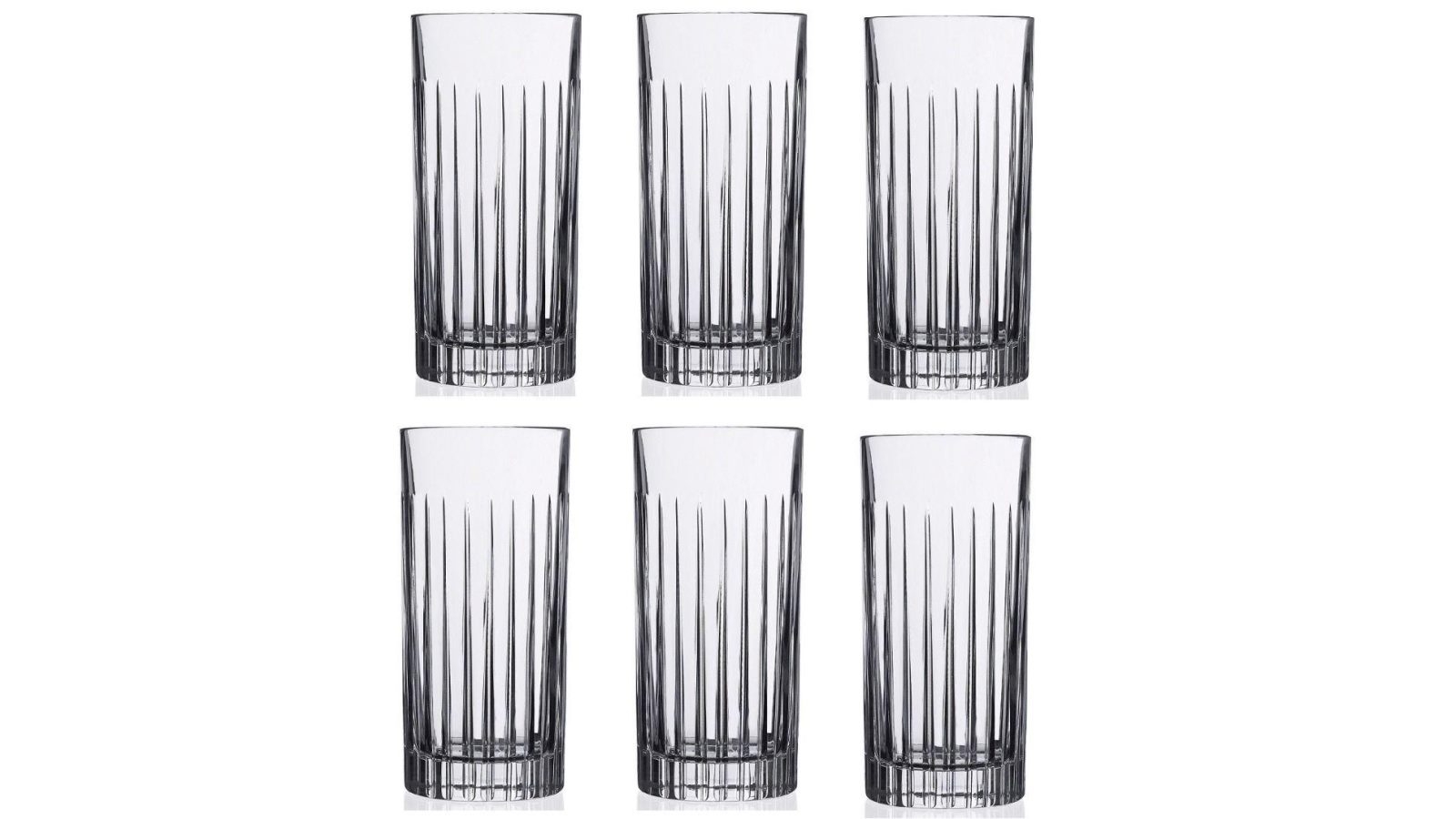 RCR 443ml Timeless Crystal Highball Tumbler Glasses - Set of 6