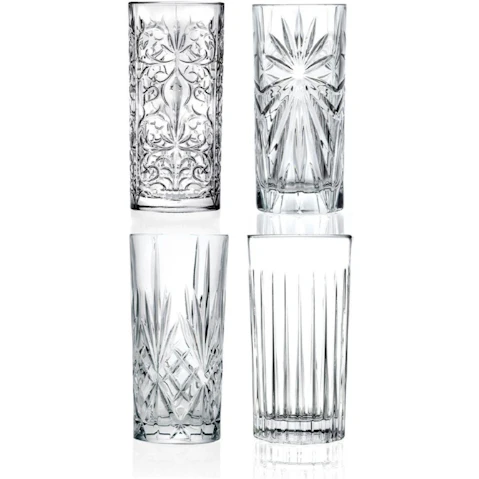RCR Mixology Highball Crystal Tumblers 440ml - Set of 4
