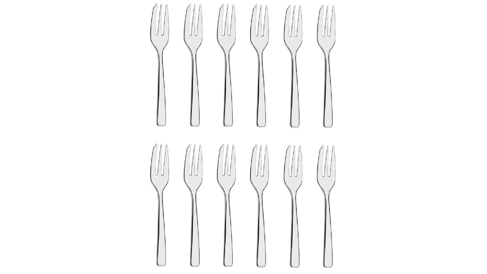 Tablekraft Set of 12 Amalfi Stainless Steel Cake Fork