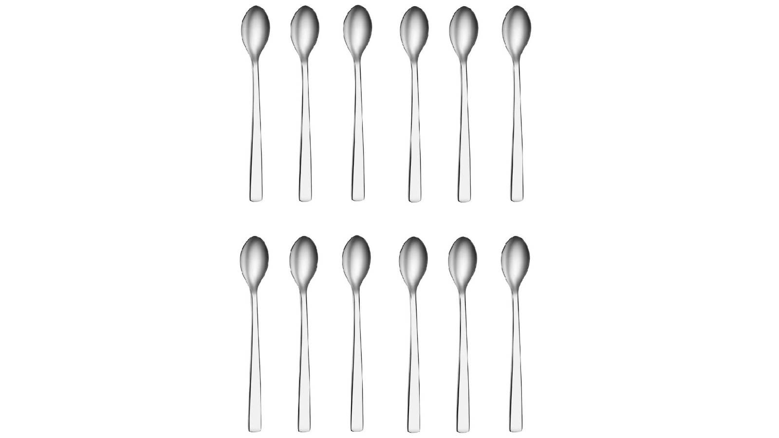 Tablekraft Set of 12 Amalfi Stainless Steel Soda Spoons