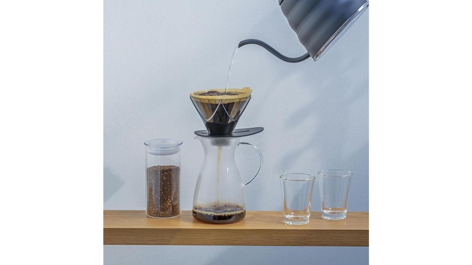 Hario V60 One Pour Dripper Mugen 02 Clear Black Harvey Norman