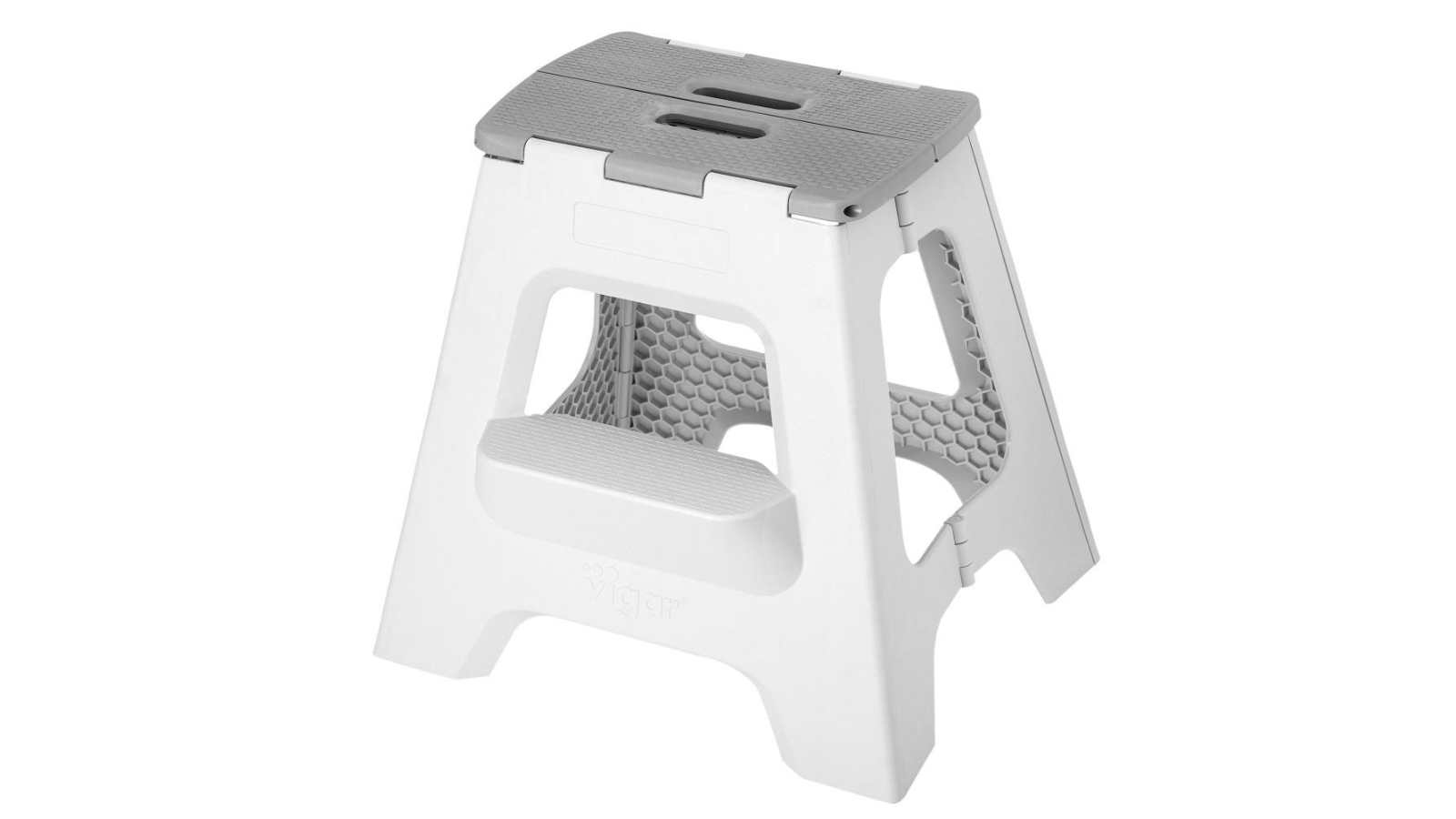 Vigar Folding Stool 2 Step Grey 40cm