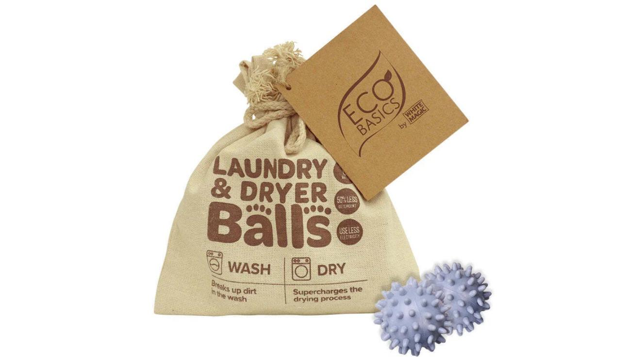 White Magic Pack of 8 Eco Basics Laundry and Dryer Balls