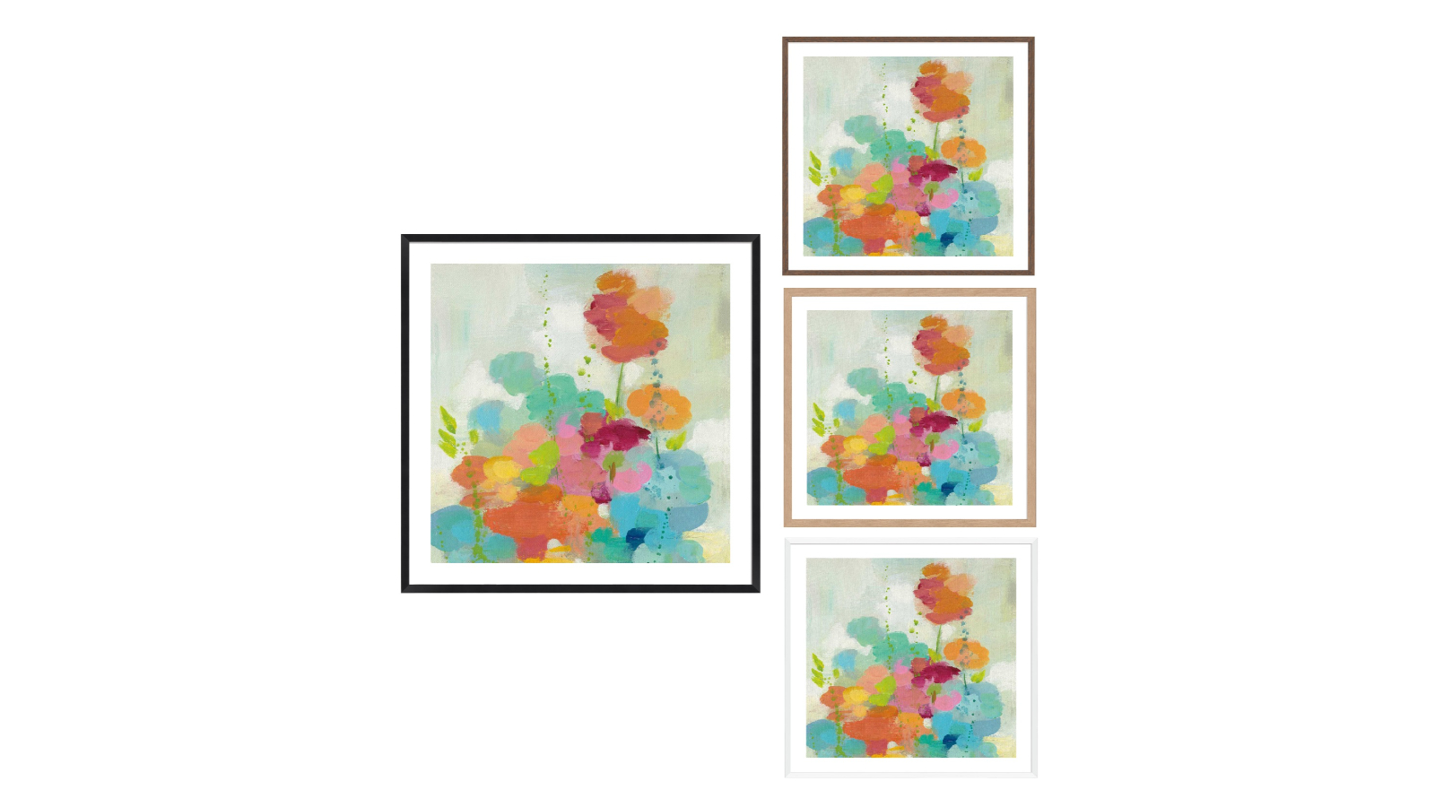 La Grolla Longstem Bouquet II Square I Frame Wall Art