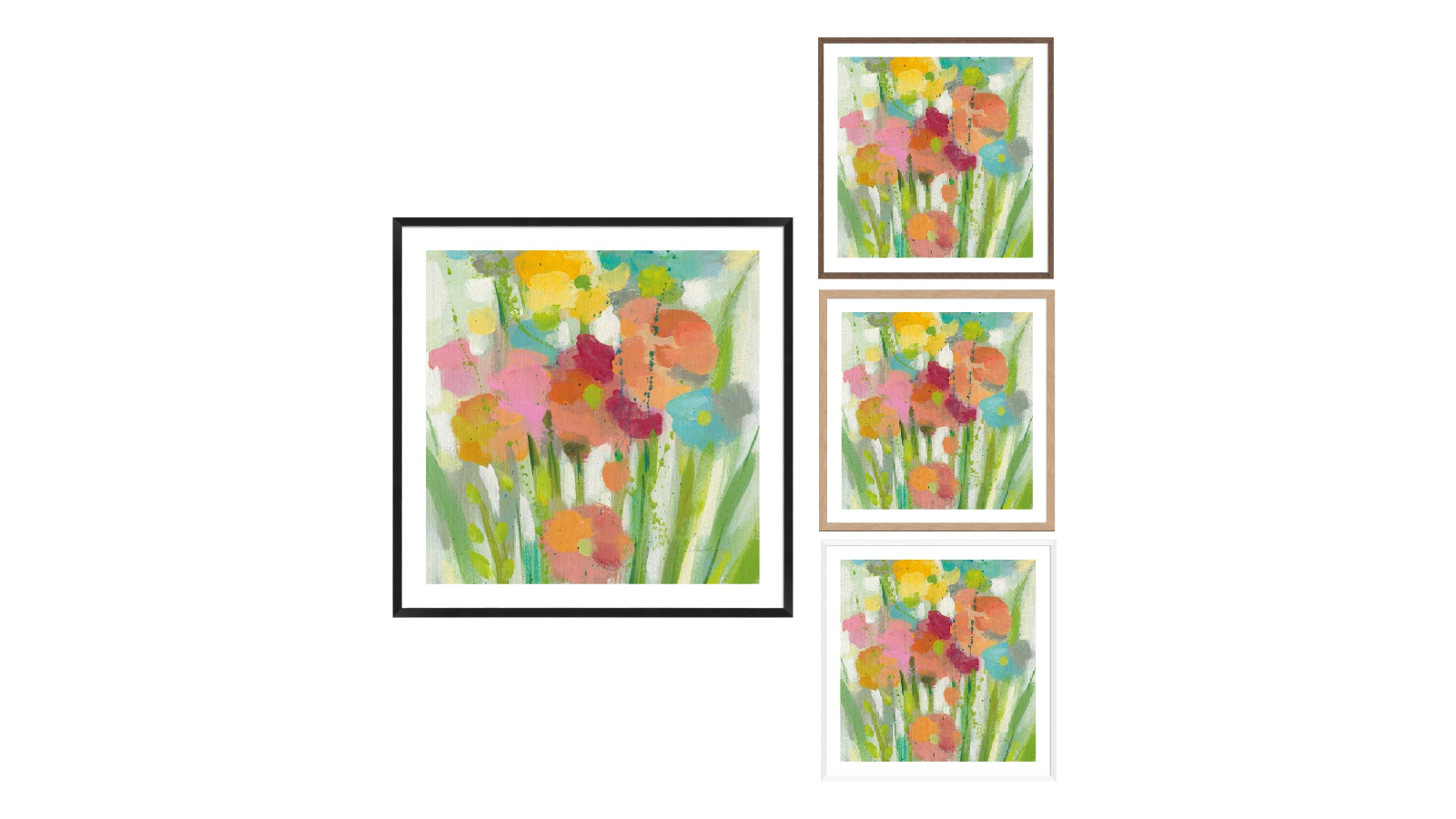 La Grolla Longstem Bouquet II Square II Frame Wall Art