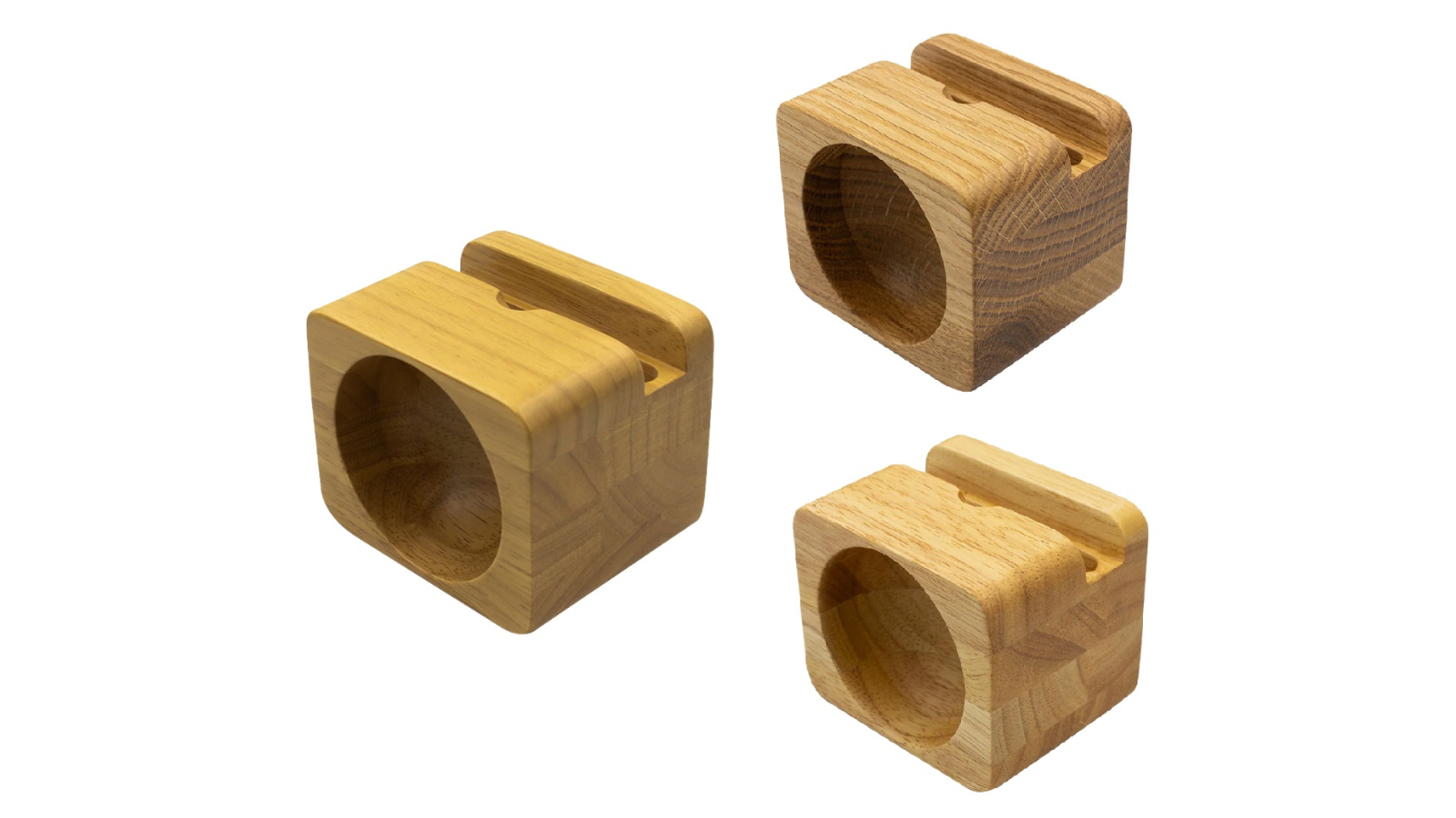 Desky Rubberwood Phone/Speaker Stand Desk Accessories