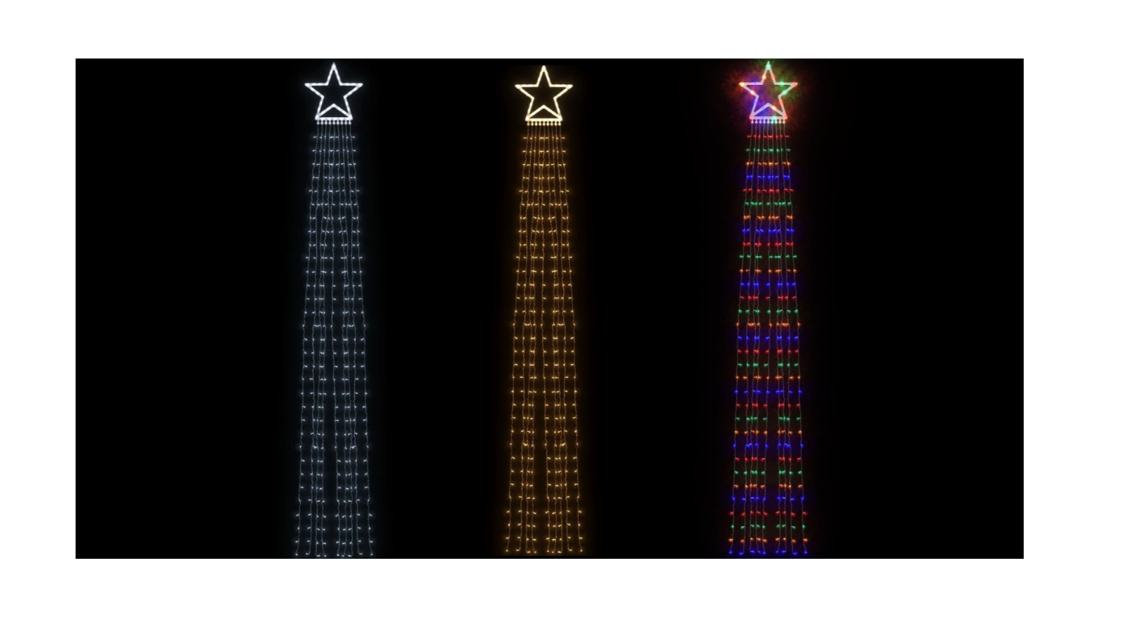 vidaXL 375cm Christmas Tree Light 320 LED