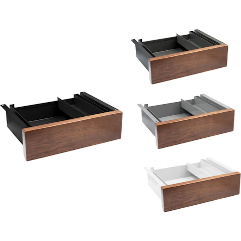 Desky Walnut Hardwood Minimal Under Desk Drawer