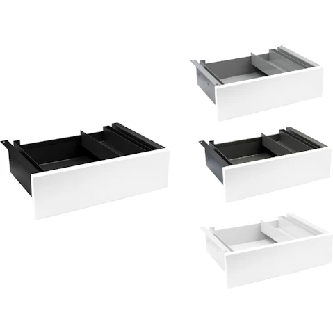 Desky White Melamine Minimal Under Desk Drawer