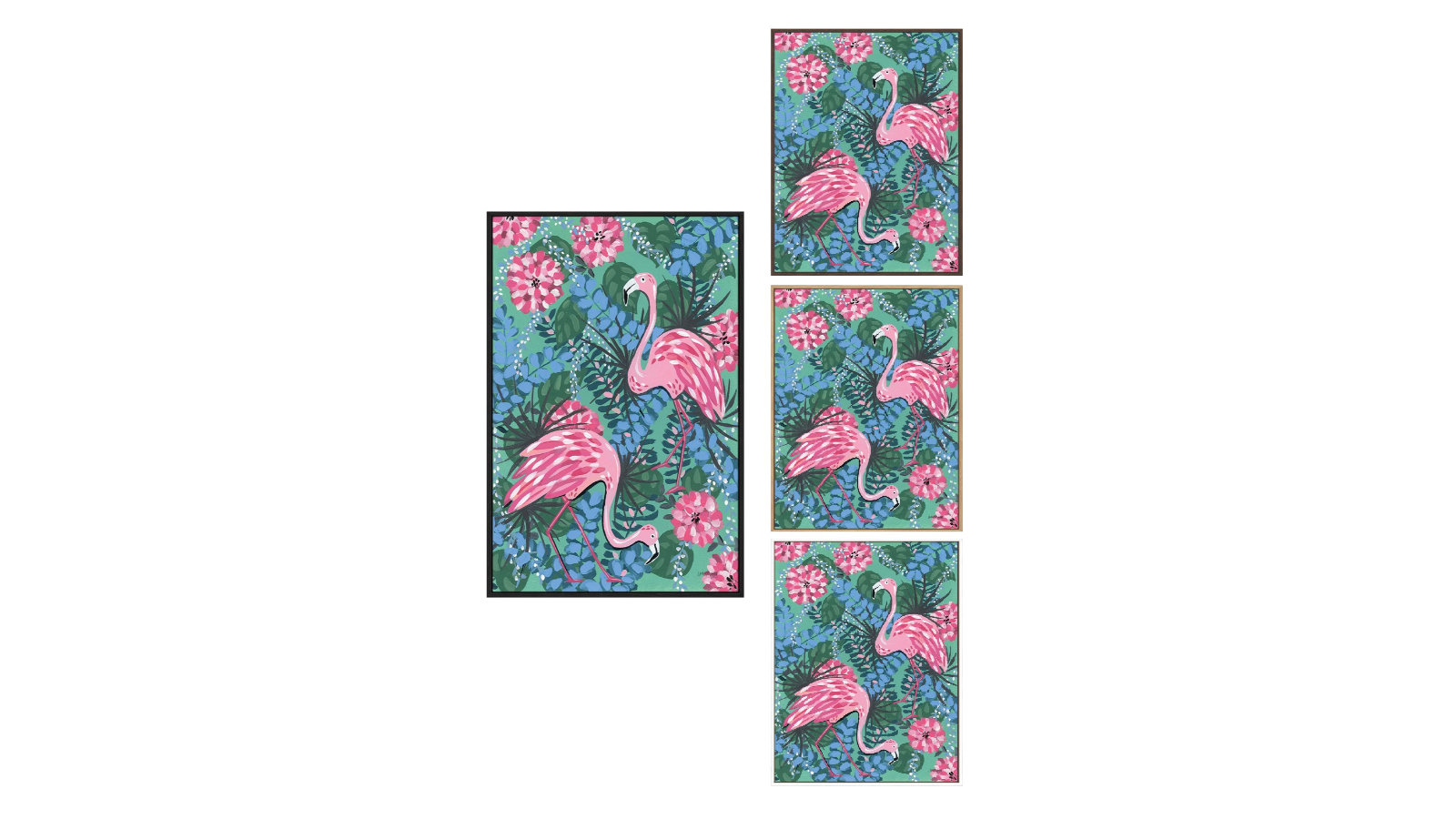 La Grolla Maximalist Flamingos Gallery Wall Art