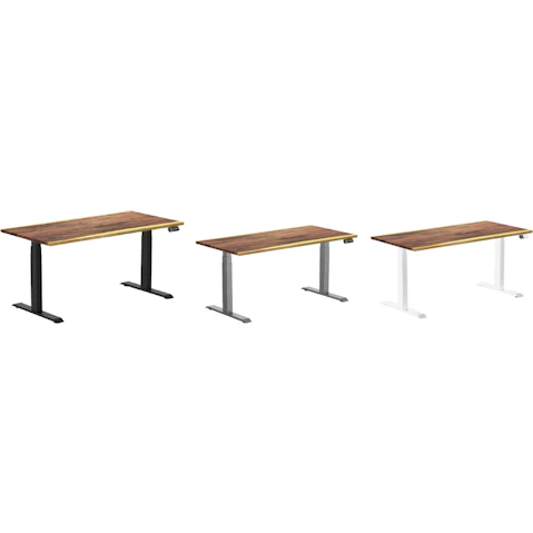 Desky Saman Dual Hardwood Sit Stand Desk