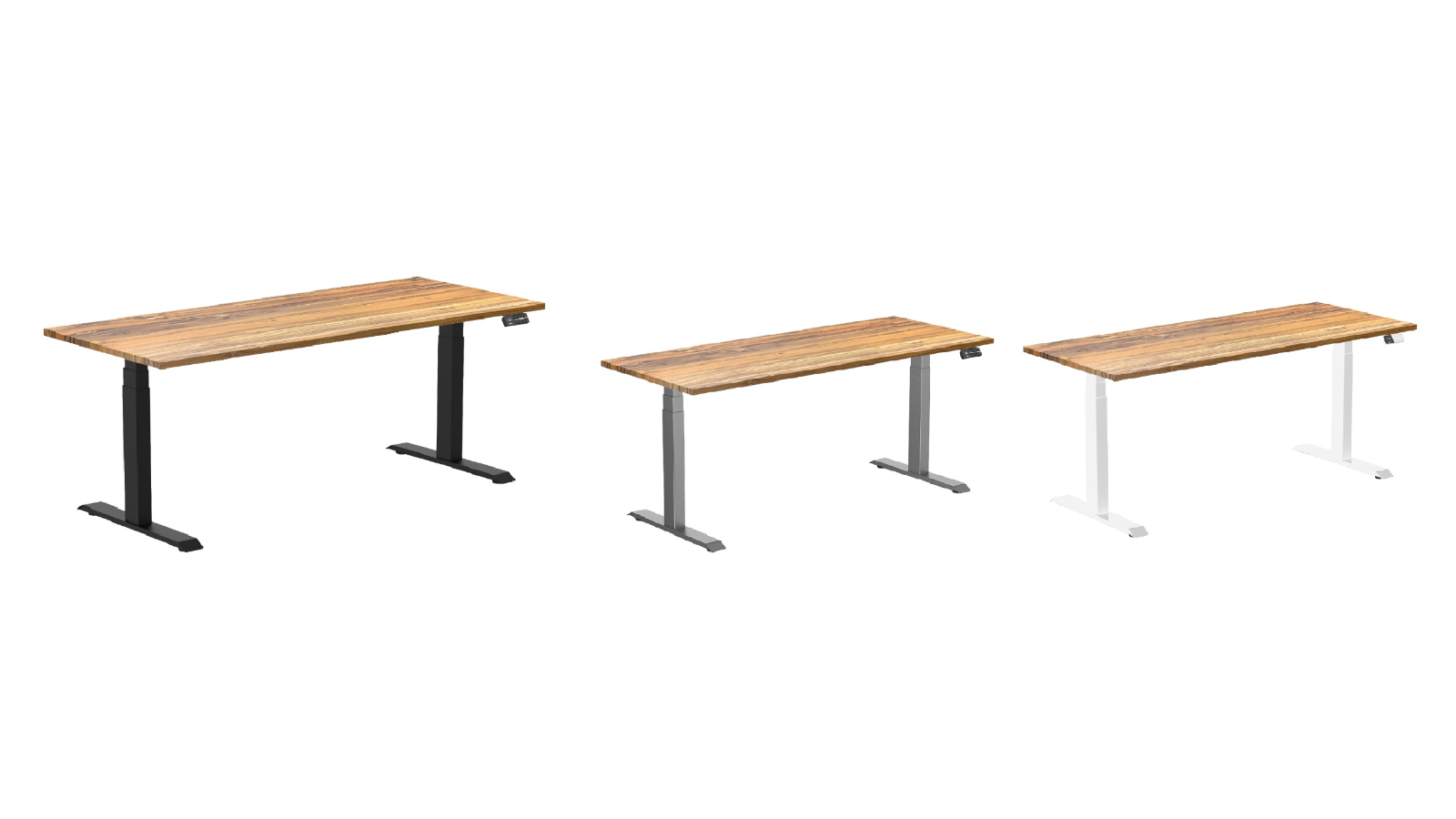 Desky Teak Dual Hardwood Sit Stand Desk