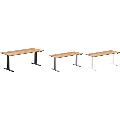 Desky Teak Dual Hardwood Sit Stand Desk