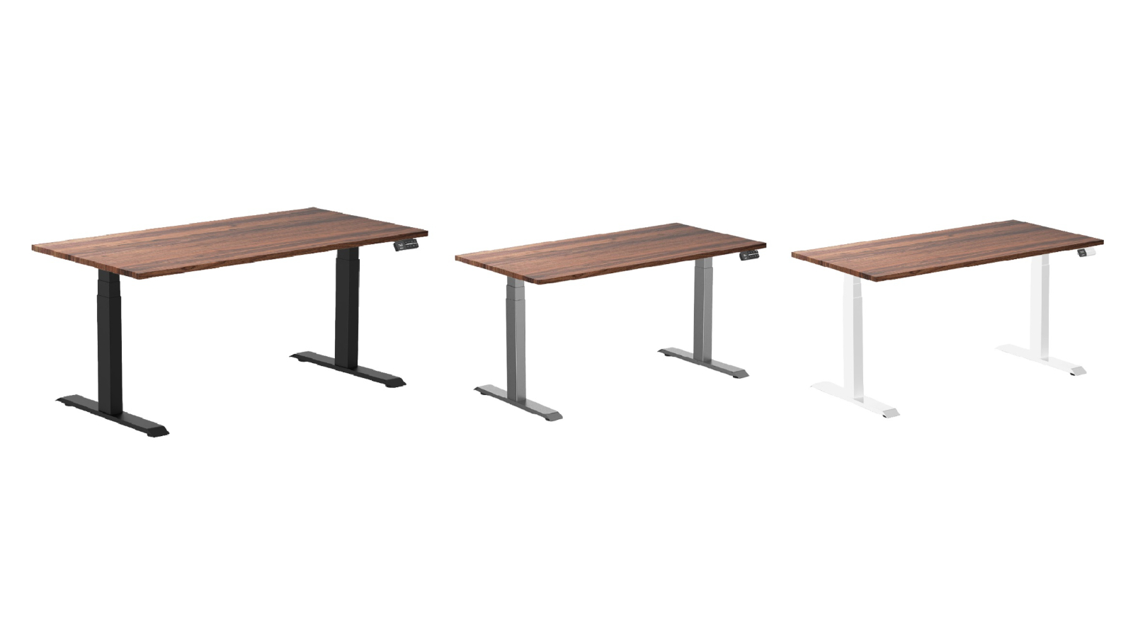 Desky Walnut Dual Hardwood Sit Stand Desk