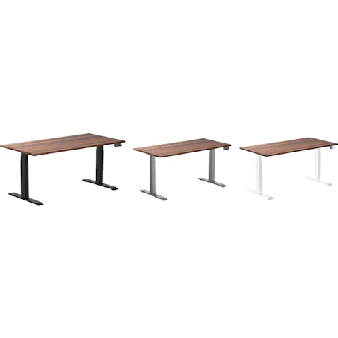 Desky Walnut Dual Hardwood Sit Stand Desk