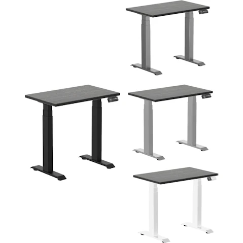 Desky Dark Bamboo Dual Mini Sit Stand Desk