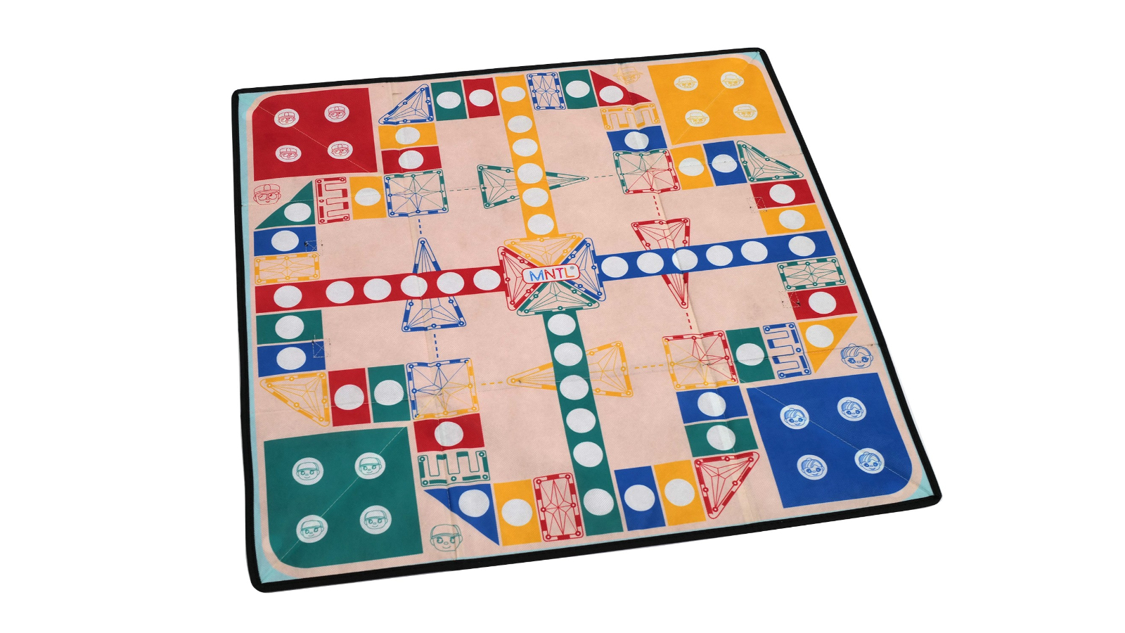 MNTL Aeroplane Chess Theme Storage Bin and Interactive Play Mat