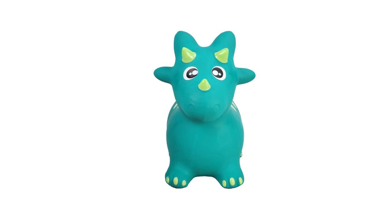 Kaper Kidz Bouncy Rider Spike The Triceratops Kids Ride-On Toy - 12month+