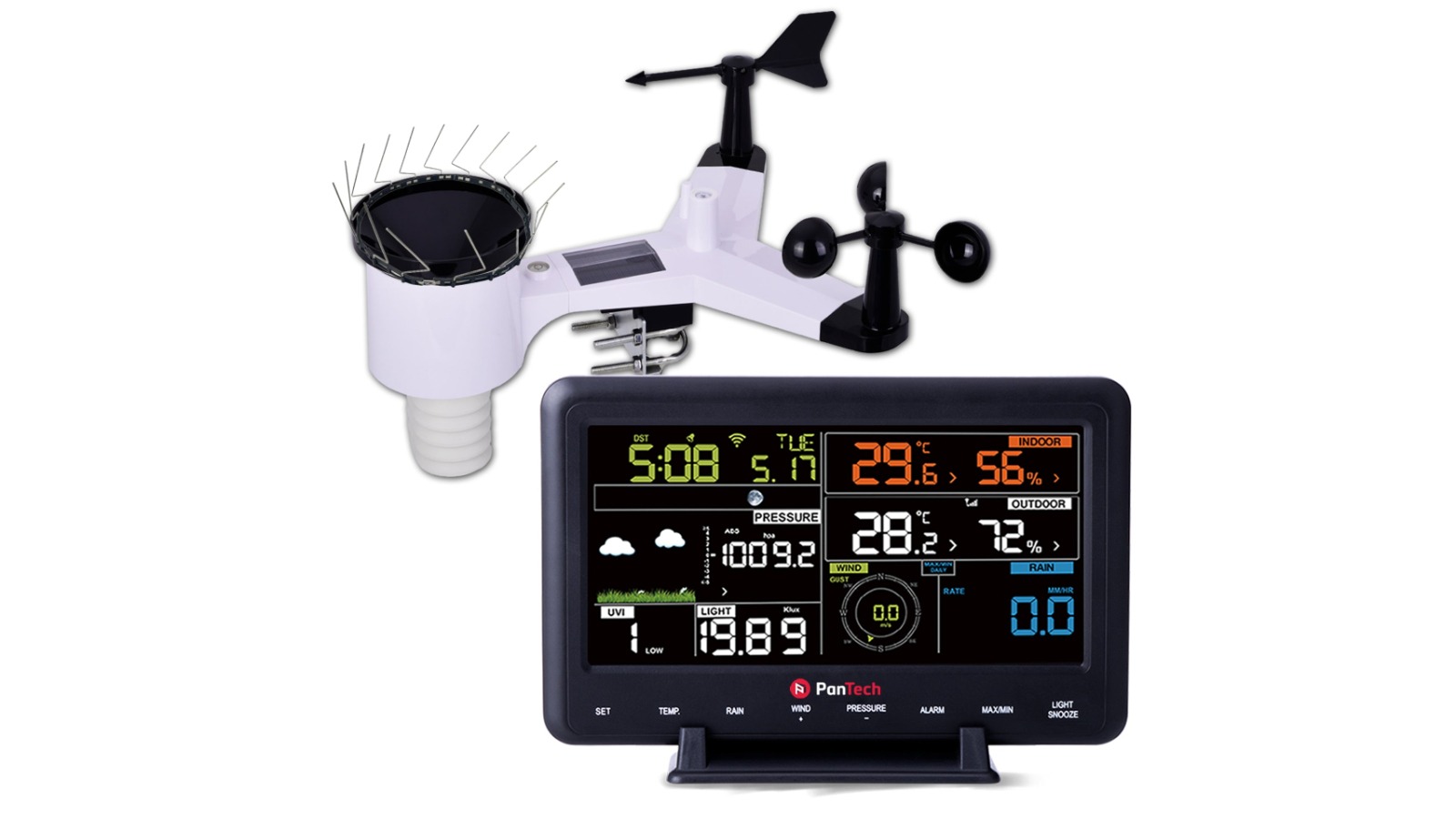 PanTech PT-WH2900 Colour LCD Wifi Wireless Weather Station - White