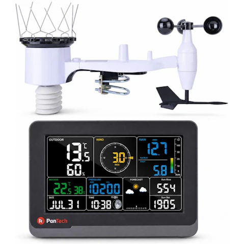 PanTech PT-WS3900 7.5inch LCD Wi-Fi Weather Station with Outdoor Sensor