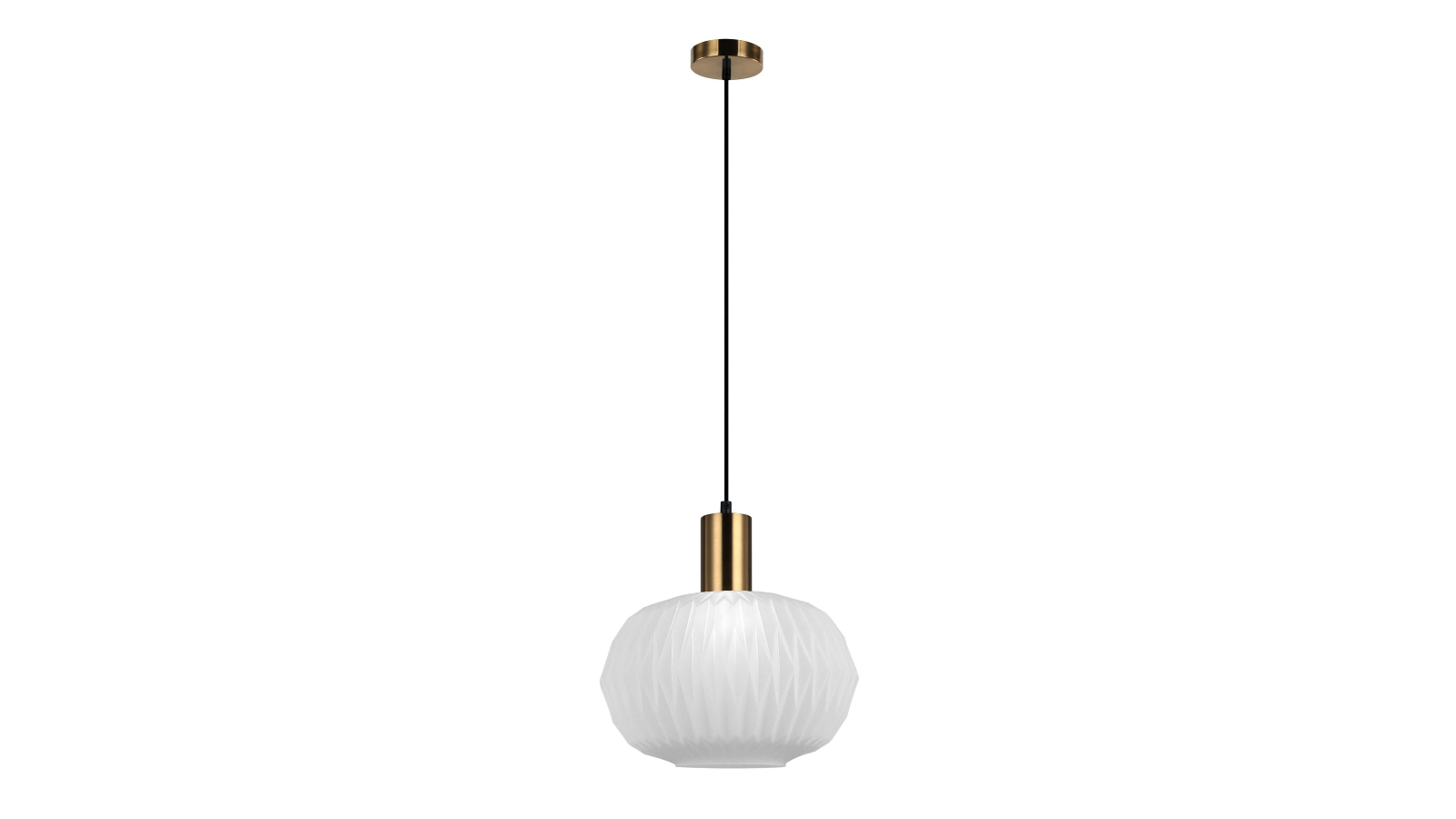 CLA Lighting Translucent Papel Pleated Glass Dome Pendant Light