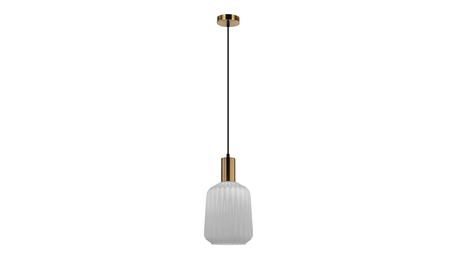 CLA Lighting Translucent Papel Pleated Glass Jar Pendant Light