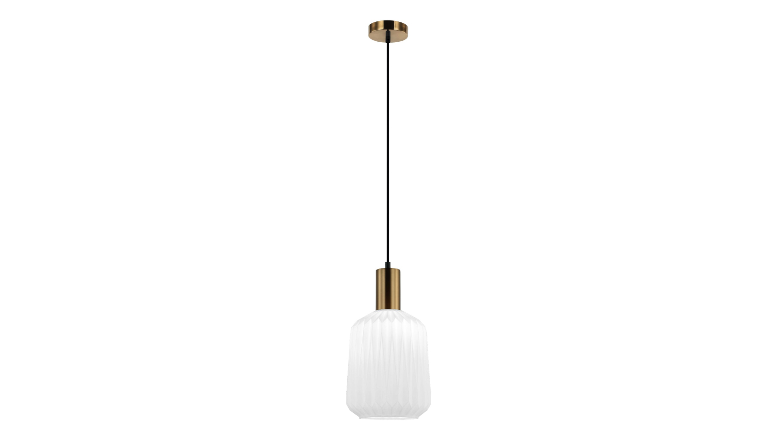 CLA Lighting Opaque Papel Pleated Glass Jar Pendant Light