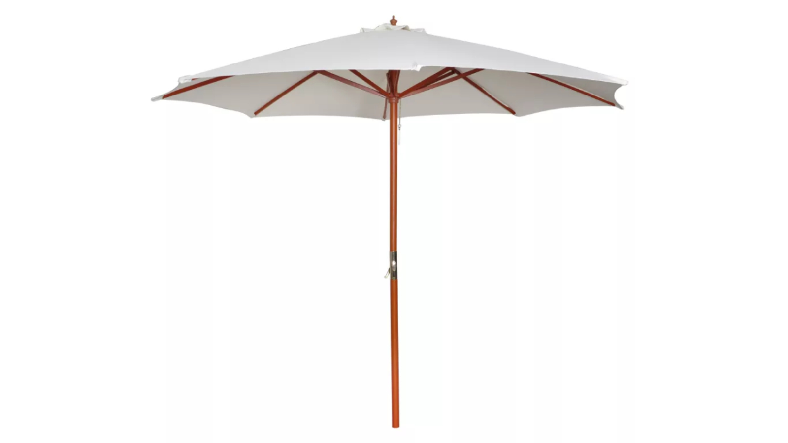 ShadeBloom 3metre Wooden Outdoor Umbrella - White